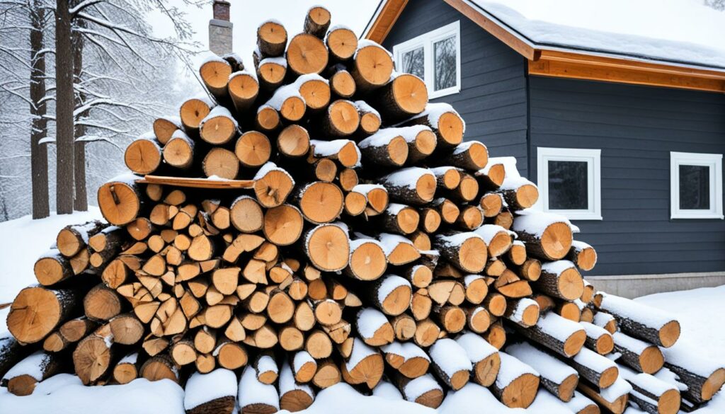 Klimafreundliches Heizen mit Brennholz kaufen Weilen unter den Rinnen